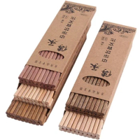 10 Pairs Chopsticks Reusable Wooden Bamboo Chinese Japanese Chop Stick Food Sticks Wooden Chopsticks