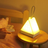 夜光燈 臺燈創意簡約臥室睡眠床頭燈小夜燈充電護眼遙控插電可調光嬰兒