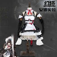 COS-KiKi Anime Tower Of Fantasy Annabella Game Suit Lovely Maid Dress Cosplay Costume Elegant Uniform Halloween Party Outfit