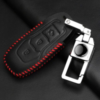 For Ford escape focus fiesta new mondeo Escort car leather key cover key protection shell bag buckle