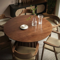 【免運】可開發票 北歐簡約實木圓餐桌小戶型家用原木飯桌休閑創意圓形洽談桌咖啡桌