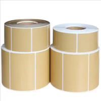 Direct Thermal Label Roll Width20mm-60mm Kraft Adhesive Thermal Barcode Sticker Shipping label for Zebra Godex Gprinter Xprinter