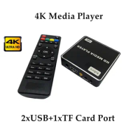 Mini 4K Media Player Support Splicing Screen TV Projector Monitor U Disk HDD PPT Autoplay Advertise AD Full HD 1080P Player Box