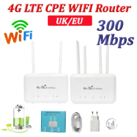 4G LTE CPE Wireless Router Wireless Internet Router Modem Router with SIM Card Slot 300Mbps Wireless Mobile WiFi Hotspot Routers