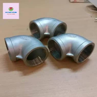 Elbow Knee Drat Dalam Stainless 304 uk 1/8” , 1/4" , 3/8” , 1/2" , 3/4” , 1” , 1 1/4" , 1 1/2" , 2” 