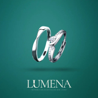 [Lumena] \Morbius Bond\" Cincin Berlian Moissanite Perak 925 dan disaluti Emas Putih 18k 0.1 Karat b