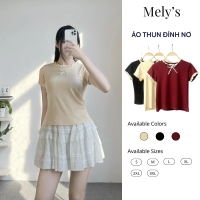 Áo thun baby tea đính nơ viền ren Mely chất liệu cotton mềm mại thoáng mát  300