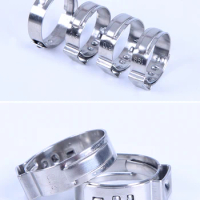 10Pcs 6.5mm-11.8mm Stainless Steel 304 Single Ear Hose Clamps HW179