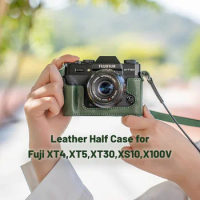SHELV Protective Case Leather Half Bag Base Cover for Fuji Fujifilm XT4 XT5 XT30 X100V XS10 Camera Accessory