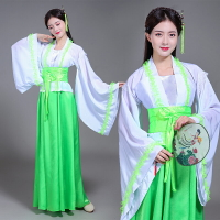 漢服女成人古裝清新仙女裝公主情侶演出服襦裙廣袖傳統古典中國風1入