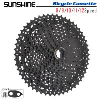 SUNSHINE Black Bicycle Freewheel MTB Bike Cassette K7 8/9/10/11/12 Speed HG Structure Specification for SHIMANO SRAM