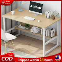 AIHOME Meja Komputer Modern Desain Sederhana untuk Rumah & Pejabat Meja Laptop Dua Lapisan Kokoh War