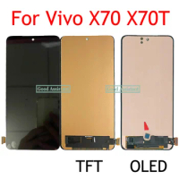 Amoled / Oled / TFT Black 6.56 Inch For Vivo X70 X70T V2133A V2104 LCD Display Touch Screen Digitizer Assembly Replacement