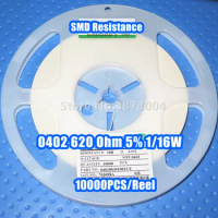 1 Reel 0402 620R 620 Ohm 5% 1/16W SMD resistance 10000PCS/Reel