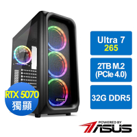 華碩B860平台[熱火狂將]Ultra 7 265/32G/RTX 5070/2TB_M2