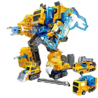 Transformation Metal Part Engineering Vehicle Yellow Devastator Figure Toy
