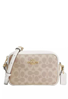COACH Mini Jamie Camera Bag In Signature Canvas - Sand/Chalk