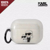 KARL LAGERFELD Case Airpods Pro Gen2 Karl Lagerfeld TPU Glitter NFT KC - Clear