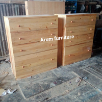 lemari nakas laci perkakas Clear gloss Kayu Asli Jati Belanda