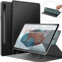 For Samsung Galaxy Tab S7/S8 Plus Case, Magnetic Stand Cover With Pencil Holder For Galaxy Tab S7 FE Case Auto Sleep Wake