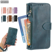 For Sony Xperia 5 10 1 V 5th Gen IV Flip Case Luxury Zipper Leather Wallet Book Pocket Cover For Xperia 1 5 10 IV Phone Bags