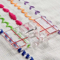 Plastic Clear Parallel Stitch tool Foot Presser Border Guide Foot Domestic Sewing Machine accessories for Brother/Singer/Janome