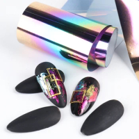 Holographic Nail Art Foil Aurora Mirror Starry Transfer Paper Shimmer Sticker For Manicure DIY Nail Decorations Foils NF1807
