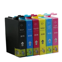 T0811 Compatible Ink Cartridge For Epson T0811-T0816 Stylus Photo T50 R290 R295 R390 RX590 RX610 RX615 RX690 1410 TX650 Printer