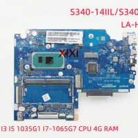 LA-H103P For Lenovo Ideapad S340-14IIL/S340-15IIL Laptop Motherboard With I51035G1 I7-1065G7 CPU 4G RAM 5B20W86995 100% Tested