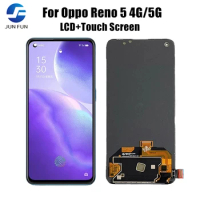 For Oppo Reno 5 4G CPH2159 Lcd Display Touch Screen Digitizer Assembly for Oppo Reno5 5G PEGM00, PEGT00, CPH2145 LCD