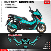KUNGFU GRAPHICS Custom Motorcycle Stickers Decals Kit for Yamaha NMAX 125 155 NMAX125 NMAX155 2020 2021 2022 2023