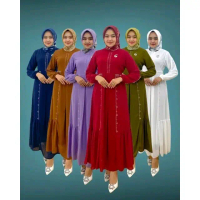 Gamis Melayu Ceruty Payet Premium
