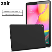 Silicone Tablet Case For Samsung Galaxy Tab A 10.1 2019 SM-T510 SM-T515 T510 T515 Flexible Soft TPU Black Shell Back Cover