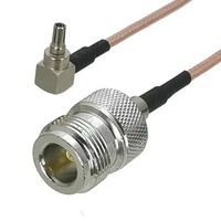 1Pcs RG316 N Female to CRC9 Male Plug Right angle Connector RF Coaxial Jumper Pigtail Cable For 3G Huawei / USB Modem 4inch~10M