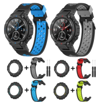 Smart Bracelet TPU Protective Shell For Xiaomi Huami Amazfit T Rex/T-rex Pro Sport Silicone Wristband Strap+Case Cover