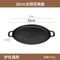 內地直送 - 戶外烹飪烤肉盤卡式爐家用電磁爐烤肉鍋不粘鍋韓式煎鐵板燒燒烤盤