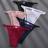 Sexy Panties Thongs Porn Lace See-Through G-String Hollow Out Briefs Underwear Porn Flirting Underpants Clothes for Women
