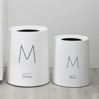 輕奢北歐風垃圾桶 垃圾桶 北歐創意垃圾桶家用衛生間辦公室客廳臥室塑料垃圾筒日式圓形紙簍
