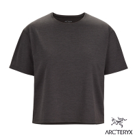 【Arcteryx 始祖鳥官方直營】女 Taema Crop 快乾短袖圓領衫 黑