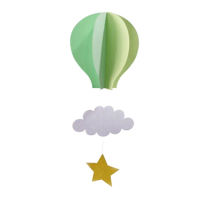 【橘魔法】（混色8個一組）嬰兒房溫馨熱氣球雲朵立體掛飾(裝飾 兒童房)