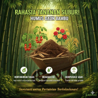 Pupuk Kompos Humus Daun Bambu Kering Pupuk Organik Siap Pakai & Fermentasi Unggul Menyuburkan Tanah 