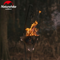 Naturehike挪客篝火爐三角焚火臺戶外露營燒烤爐烤肉架不銹鋼爐子