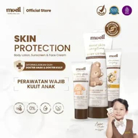 Moell Skin Protection - Body Lotion 185ml & Sunscreen 30gr & Face Cream 40gr - Physical Sunscreen Wi