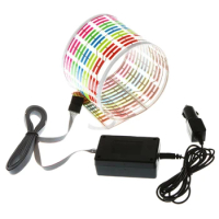 Car Windshield LED Sound Activated Equalizer As Shown With Control Box Car Neon EL Light Music Rhythm Flash Lamp Sticker