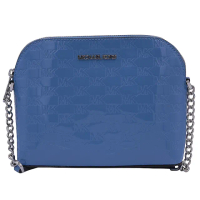 【Michael Kors】經典滿板壓印LOGO肩背斜背包(水藍色)