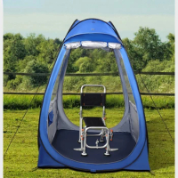 Pop Up Ice Fishing Beach Spectator Tent 1 Person Anti-mosquito Rain-proof Shelter Automatic Private Watching Bird Shooting