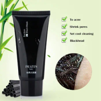 60g Pilaten Black Facial Mask Blackhead Bamboo Charcoal Face Deep Cleansing Black Mud Mask Remover Blackhead Skin Care Tools