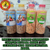 PAKET PAKAN BURUNG KENARISEED CAMPUR MUTIARA NAMEL DAN CD KENARI CEDE KENARI MUTIARA NAMEL