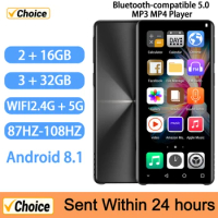 HiFi Music Player WIFI MP3 MP4 Player 4 Inch IPS Touchscreen Bluetooth-Compatible Android 8.1 HiFi Lossless Sound with FM Radio