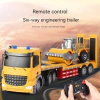 New Remote Control Truck Transport Truck Single Layer Traile Double Layer Transport Truck Remote Control Truck Toy Gift